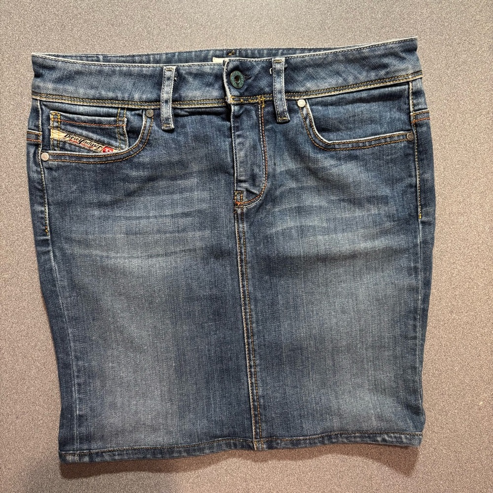 Diesel Women SZ 26 Mini Skirt Denim Luxury Casual Streetwear Everyday LTD